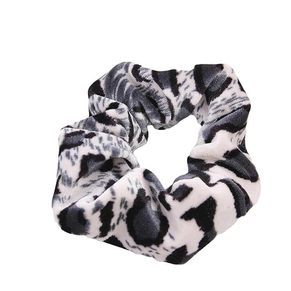30-60 Leopard Hair Scrunchies Gold Velvet Elastics Bands Ties Scrunchy Ties Rope