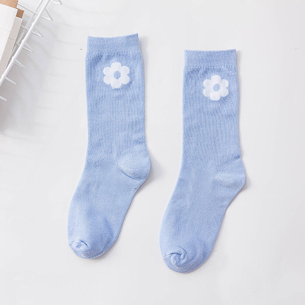 US 7 Pairs Novelty Women Assorted Breathable Cute Korea Casual Cotton Crew Socks