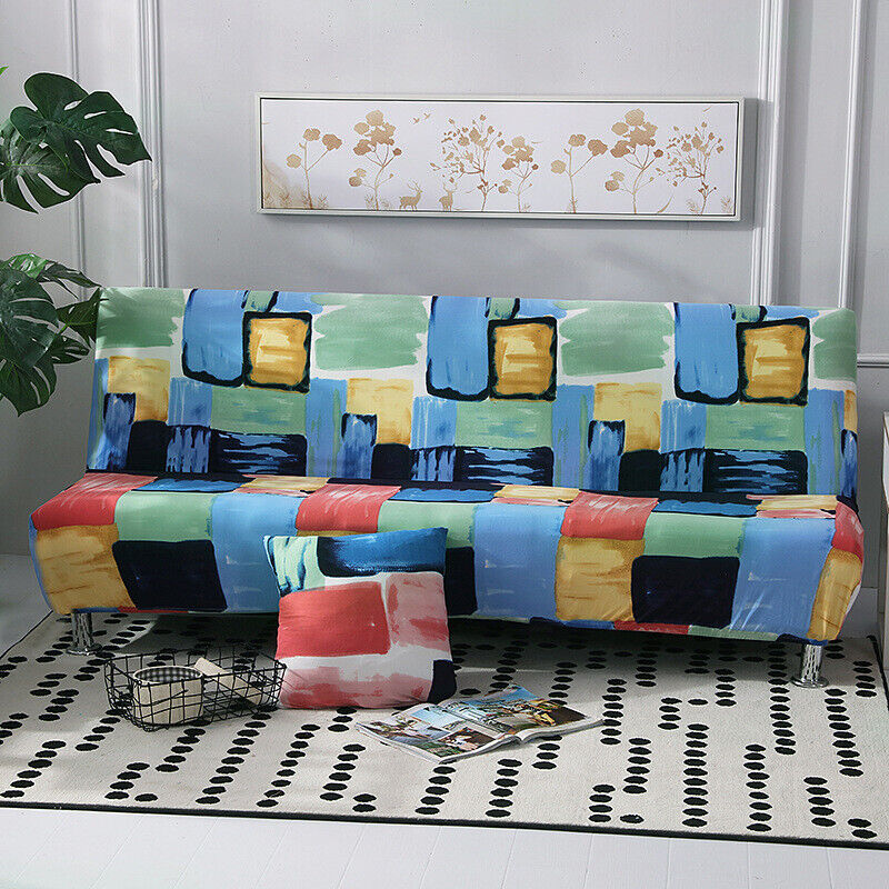 Futon Slipcover Armless Sofa Cover Stretch Sofa Bed Slipcover Protector Elastic