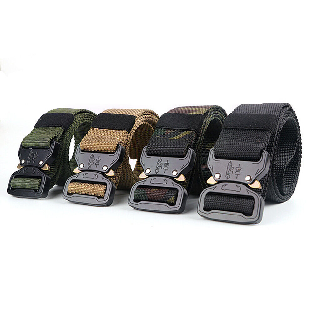 US Casual Military Tactical Belt Mens Army Combat Waistband Rescue Rigger Belts