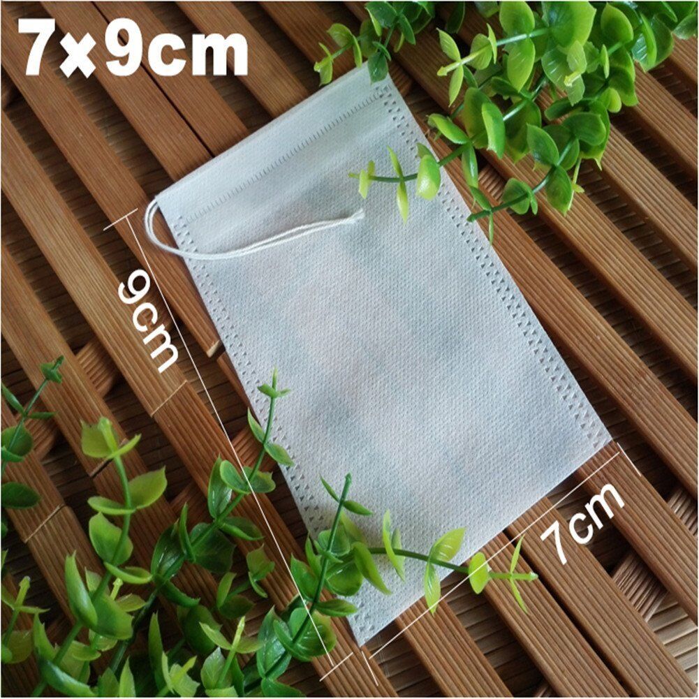US 100-400 pcs Disposable Filter Drawstring Flip Empty Teabag Herb Loose Tea Bag