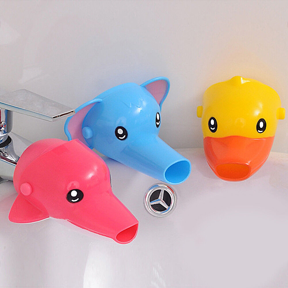 3~6 PCS Animal Faucet Extender for Kids Babies Sink Hand (Elephant+Duck+Dolphin)