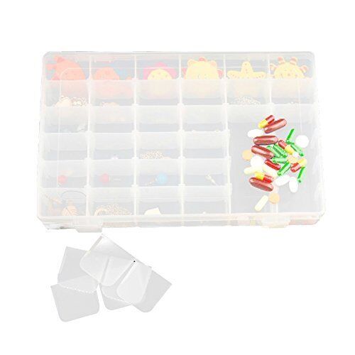 36 Grid Box Storage Organizer Case Display Collection w/ Adjustable Divider Big
