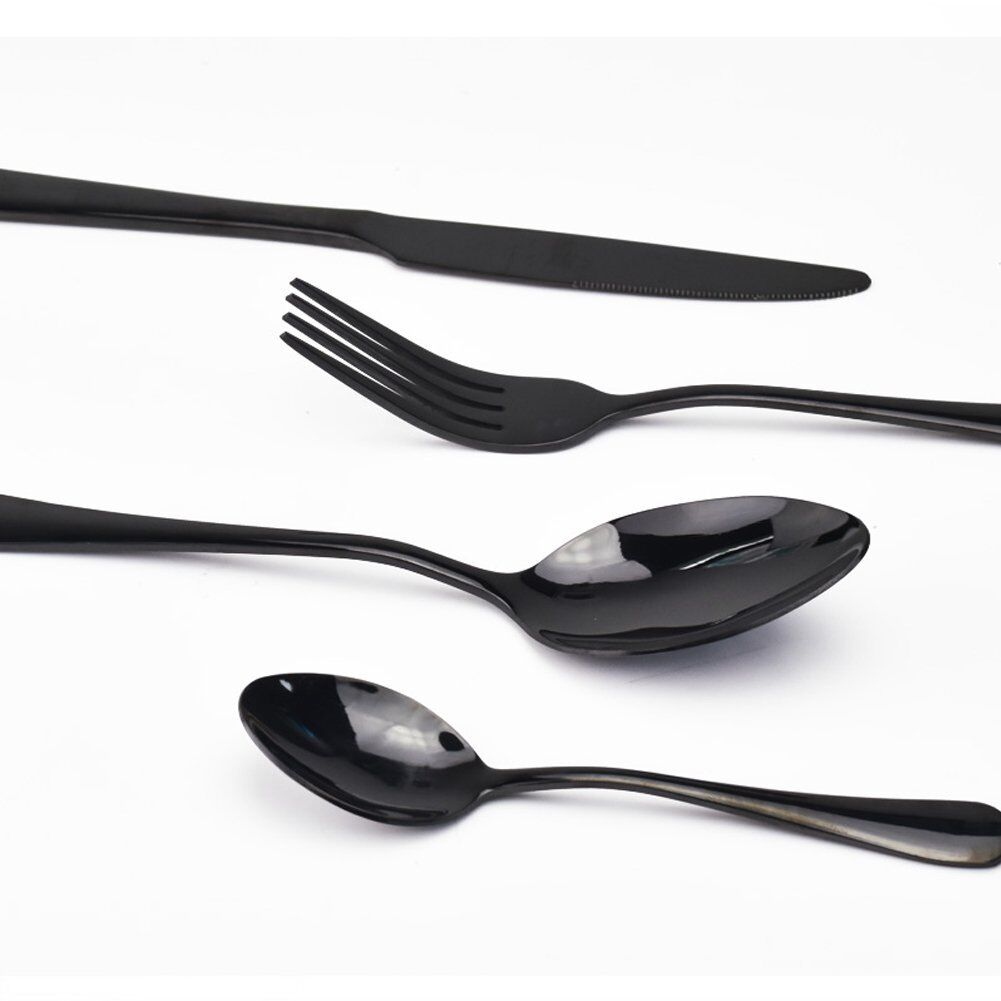 4Pcs Flatware Rainbow Dinnerware Stainless Steel Tableware Set Fork Spoon Knife