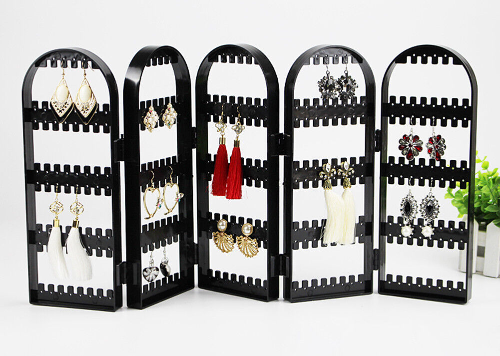 Jewelry Hanger Foldable Acrylic Earring Organizer Necklace Holder Bracelet Displ