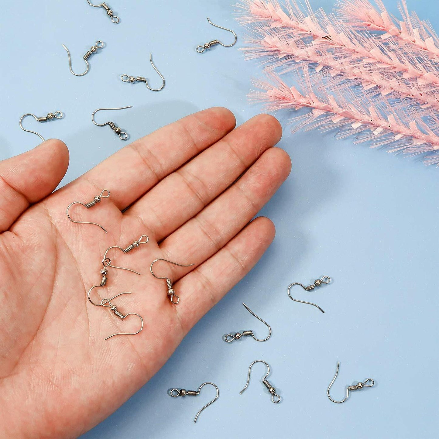 US 100-200 DIY JEWELRY Making Findings Earring Hook Coil Ear Wire French Hook