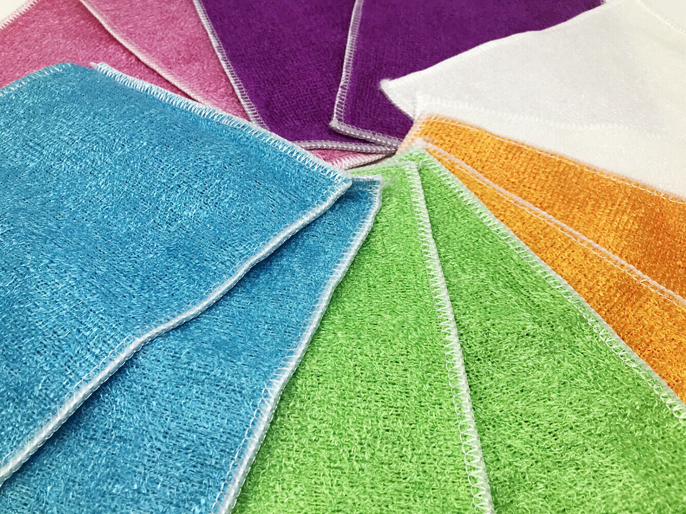 US 12-24 Pack Dish Cloth Bamboo Fiber Washing Towel Kitchen Cleaning Wiping Rags