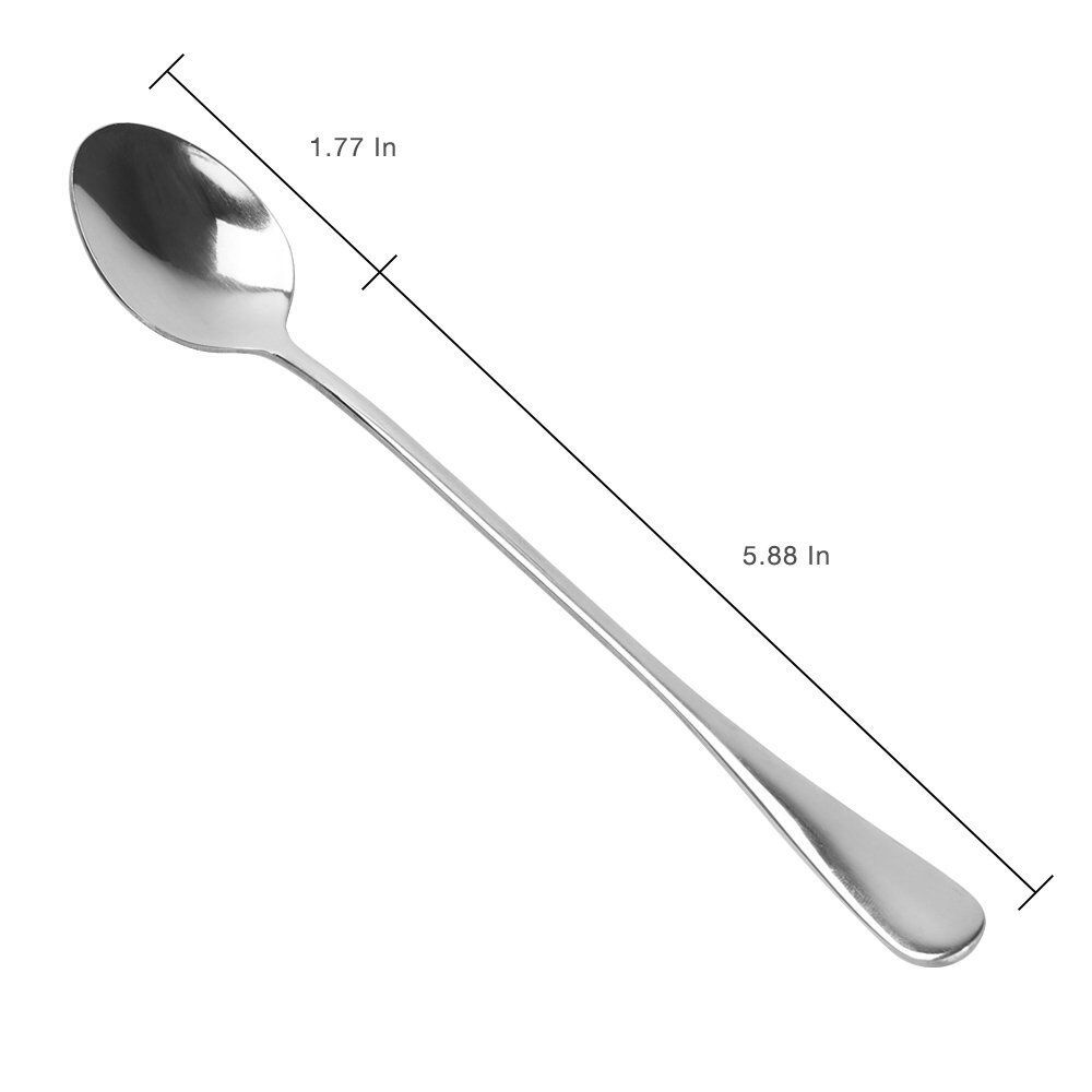 10 Pack Magik Long Handle Stainless Steel Mixing Ice Cream Coffee Spoon Set