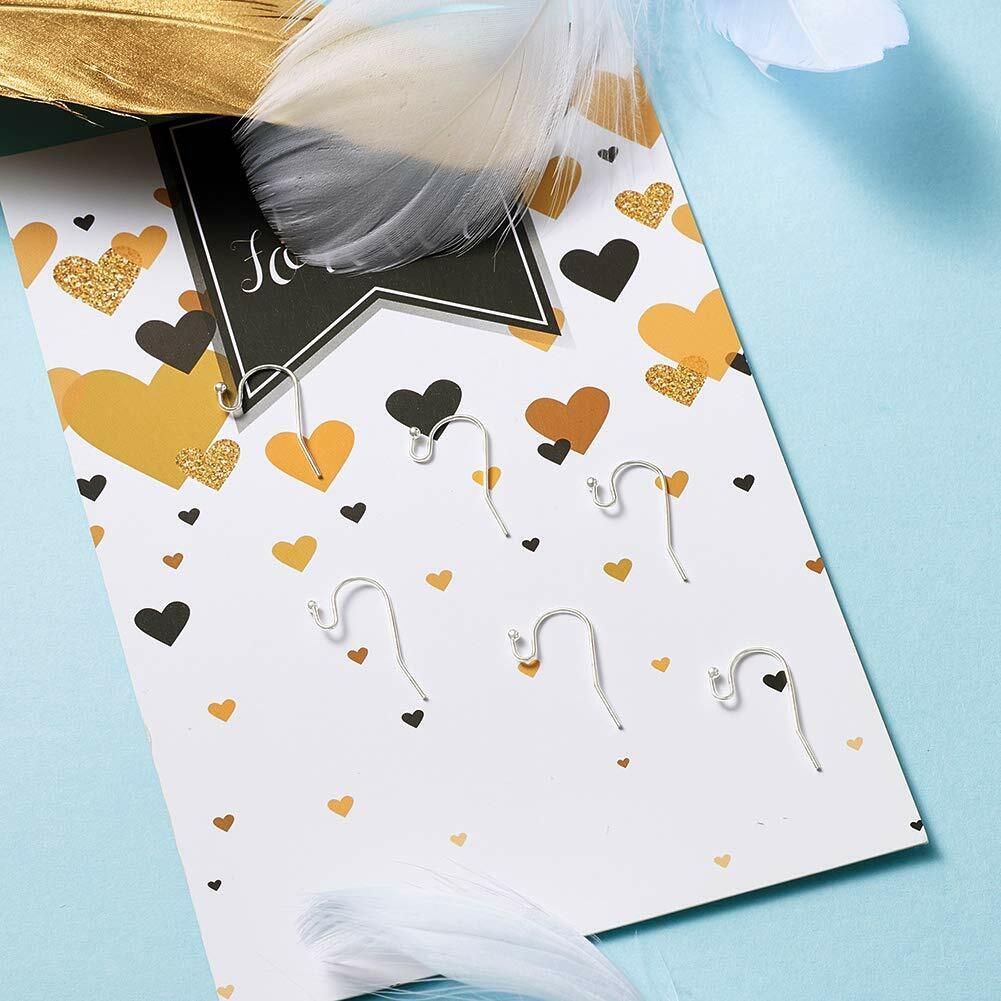 100-200 Pcs Fishhook Hook Earwire Earring Findings With Open Fancy Ball Loop US