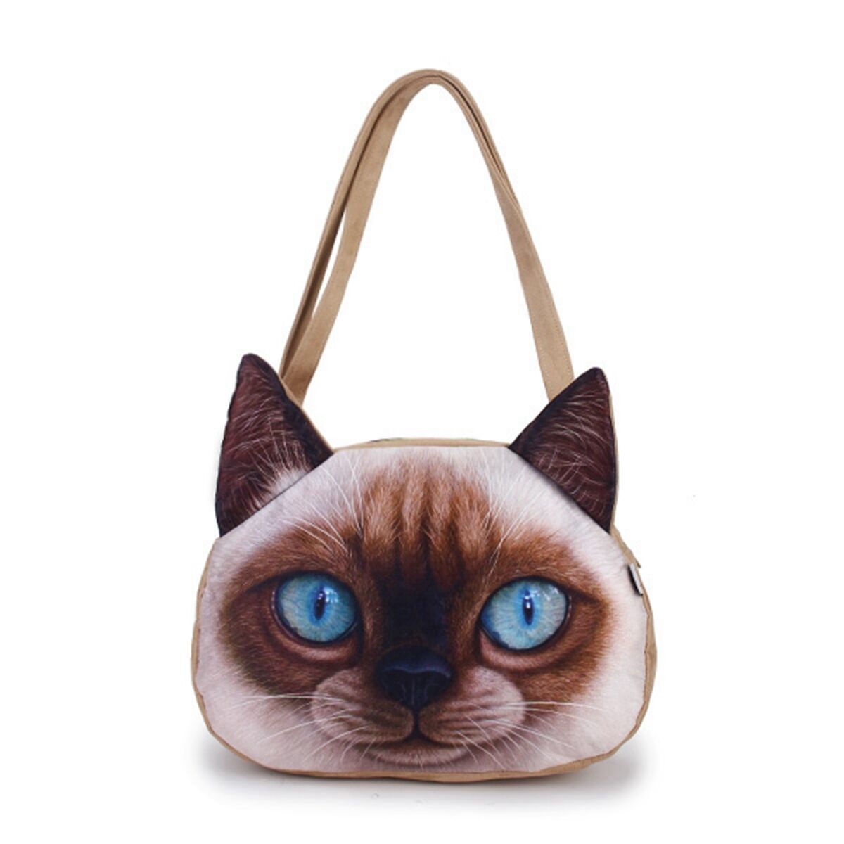 3D Cute Cat Dog Face Shoulder Bag Cat Dog Animal Pattern Handbag Shopping Purse