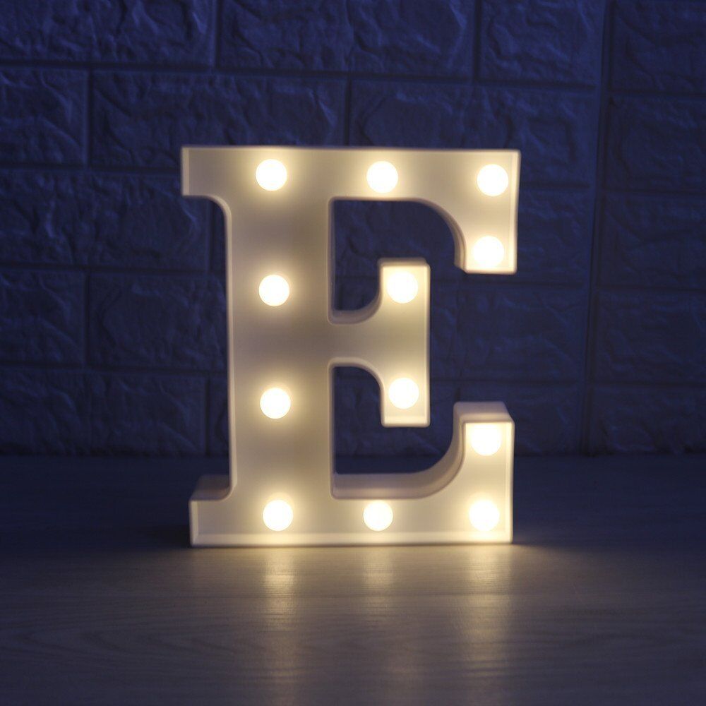 Light Up Letter LED Alphabet PlasticParty Sign Wedding Festival Stand Decoration