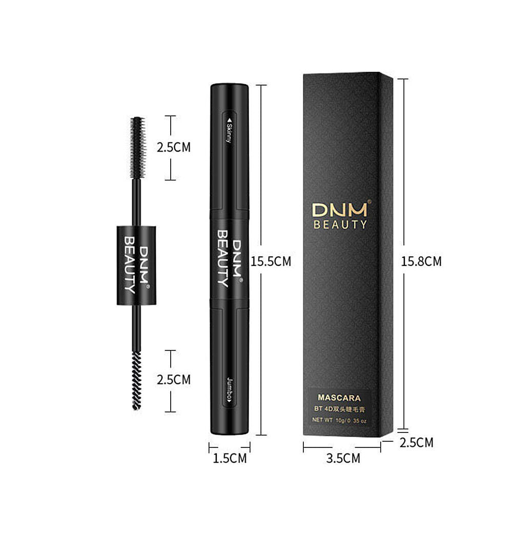 US 1-2Pcs Dual Head 4D Silk Fiber Eyelash Extension Colorful Waterproof Mascara