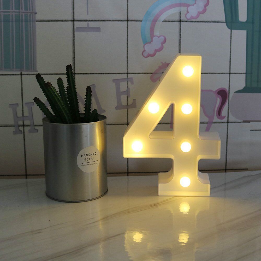 Light Up Letter LED Alphabet PlasticParty Sign Wedding Festival Stand Decoration