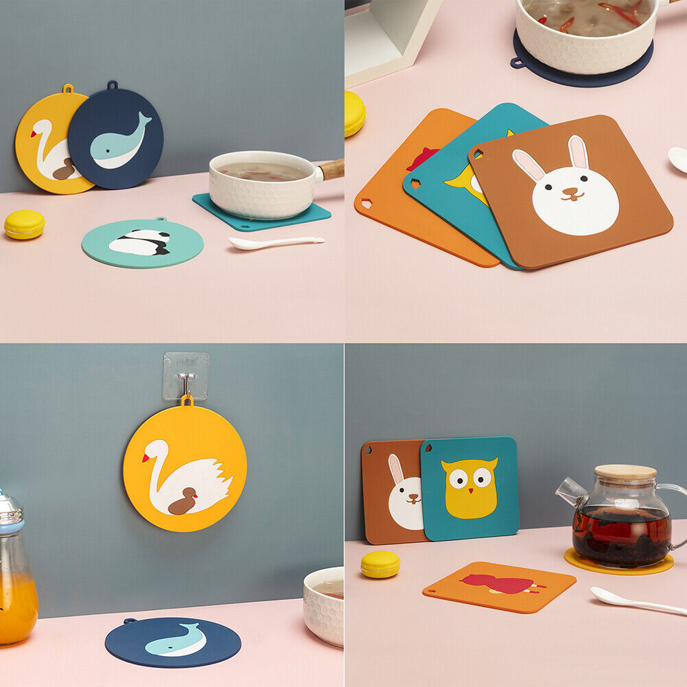 US Silicone Heat Resistant Placemat Plate Coaster Pad Cup Table Bowl Pot Mat