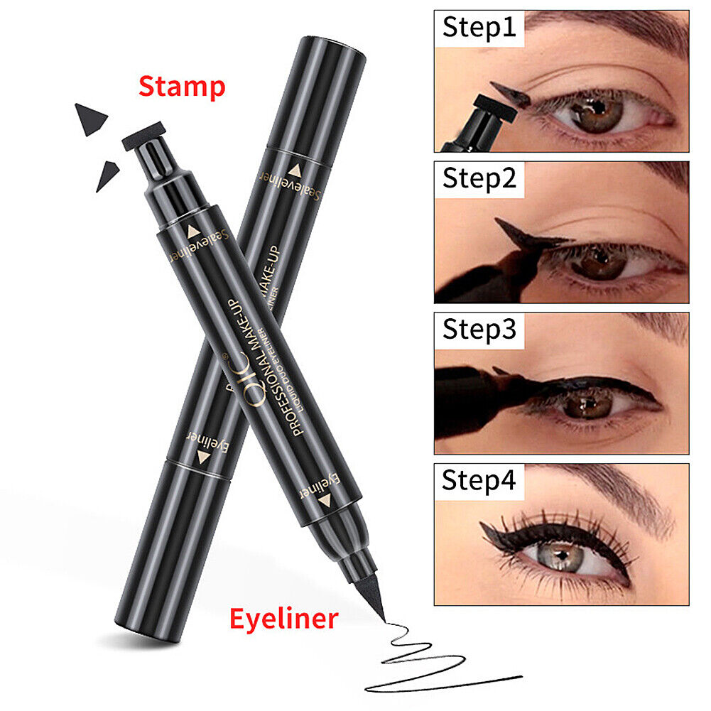 US Winged Eyeliner Stamp Waterproof Long Lasting Liquid Eye Pen Makeup Tool Kit