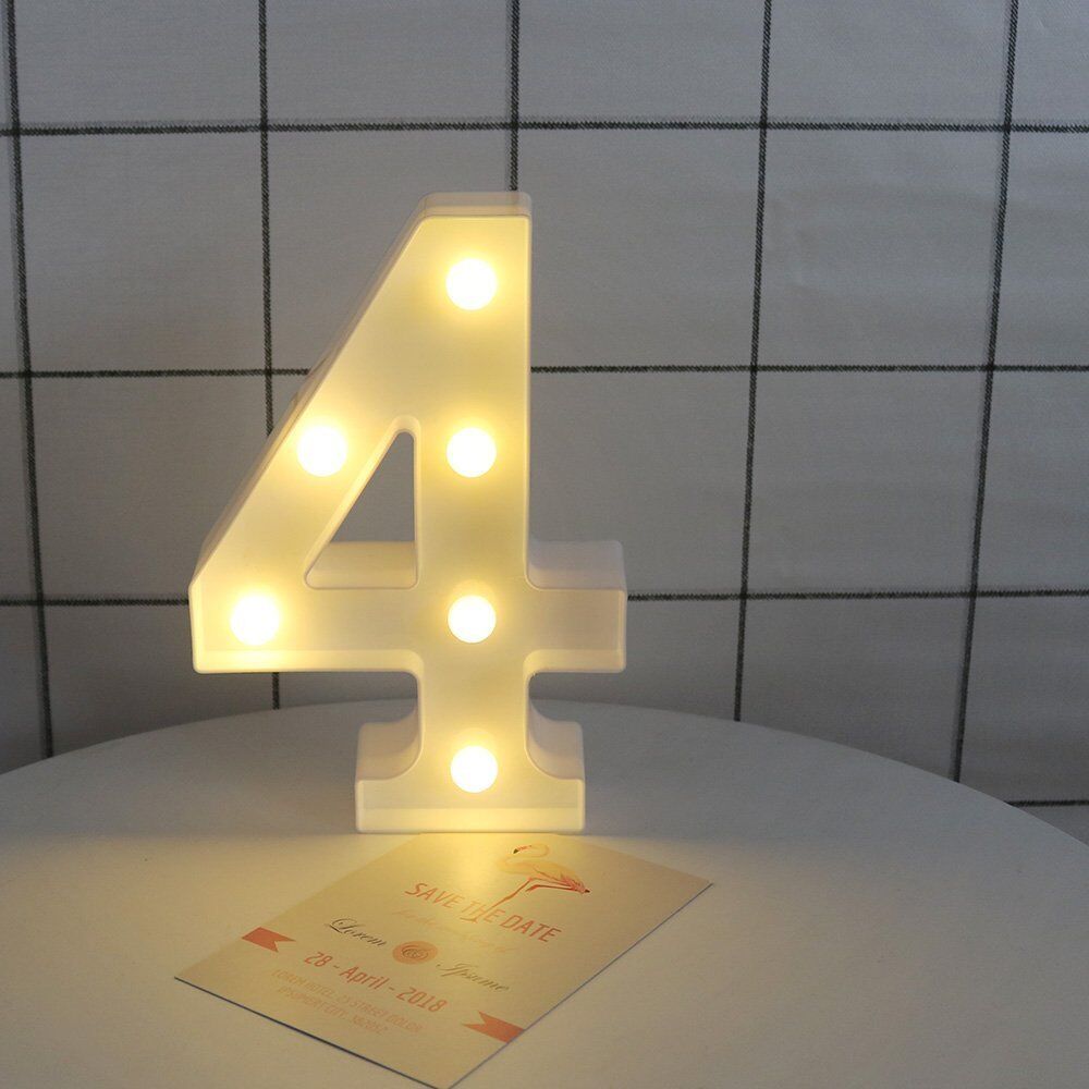 Light Up Letter LED Alphabet PlasticParty Sign Wedding Festival Stand Decoration