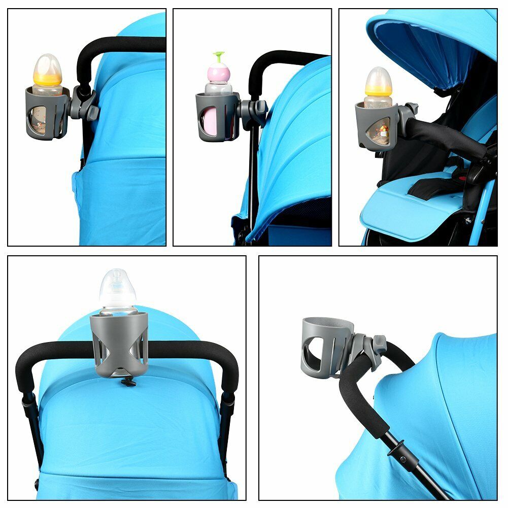 US Universal Stroller Cup Holder Bike Wheelchair 360 Degrees Rotation Clamp-on