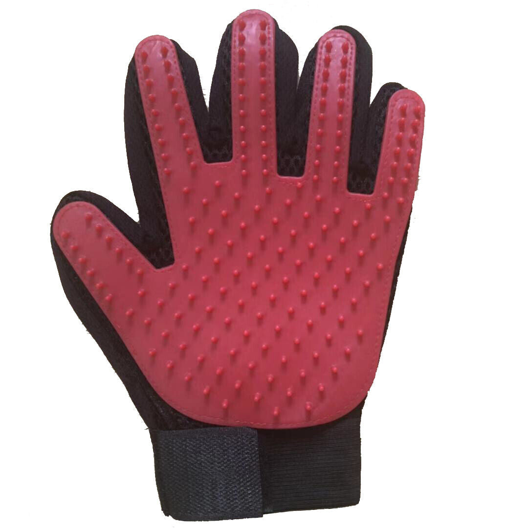 1-2 Pair Pet Dog Cat Deshedding Brush Grooming Glove Massage Hair Fur Removal US