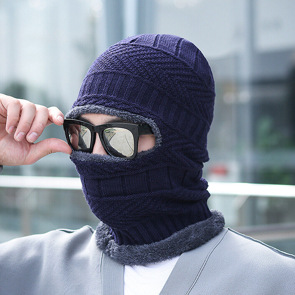 Balaclava Beanie Motorcycle Cycling Hood Hat Face Mask UV Wind Proof Cover Knit