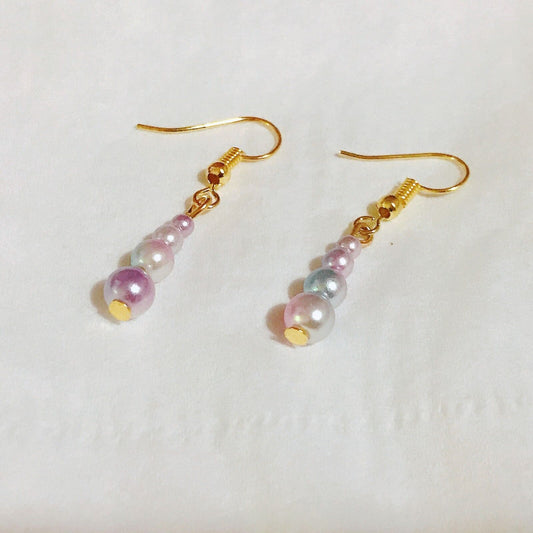 On Sale! Magik "Fancy Mermaid Bead" Unicorn Horn Shaped Handmade Drop Earrings