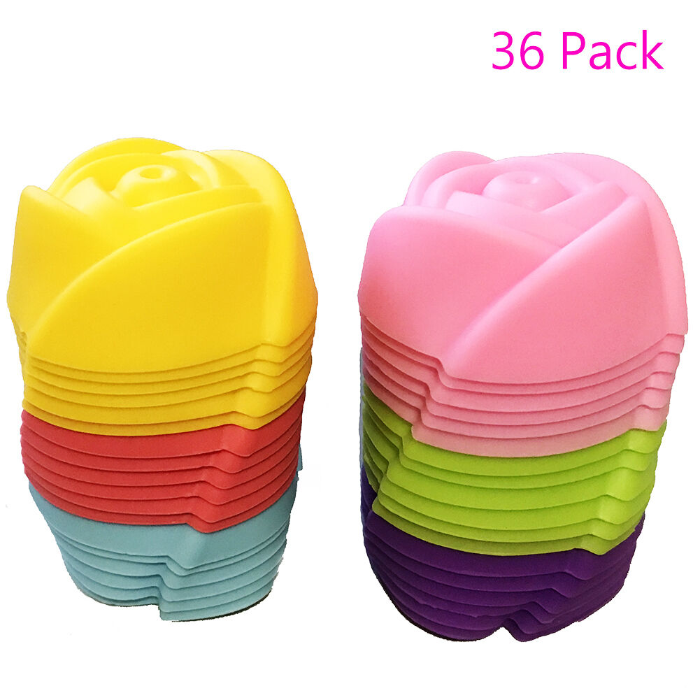 Magik 36 PCS Reusable Non-stick Silicone Baking Muffin Cupcake Chocolate Cups