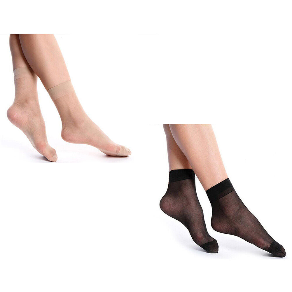 10-20 Pairs Women Nylon Elastic Short Ankle Sheer Stockings Silk Short Socks USA