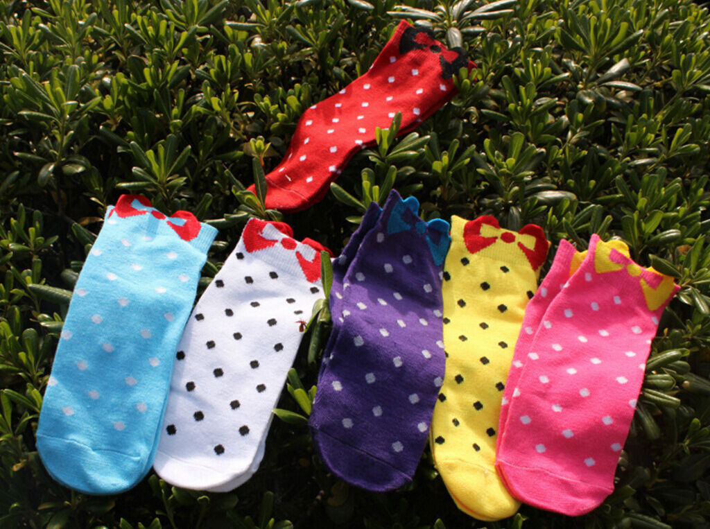 US 5 Pairs Men Women Low Cut Liner Multi Pattern Boat Socks Daisy Bear Stripes