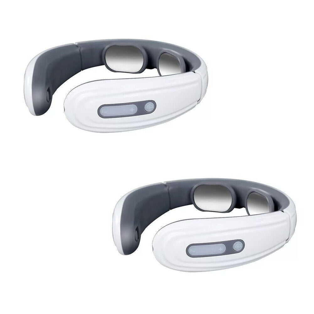 US Portable Neck Massager Heat Vibration Pulse Pain Relief Intelligent Machine