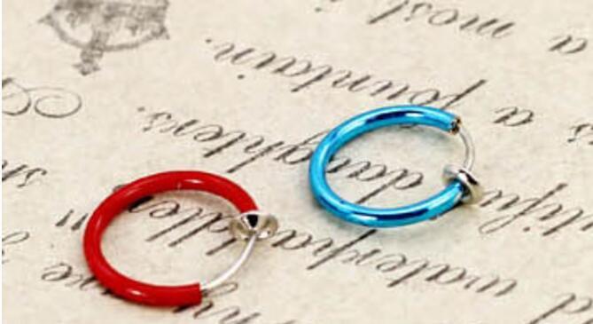 Clip-On Spring Action Non-Piercing Fake Septum Lip Cartilage Nose Tragus Ring