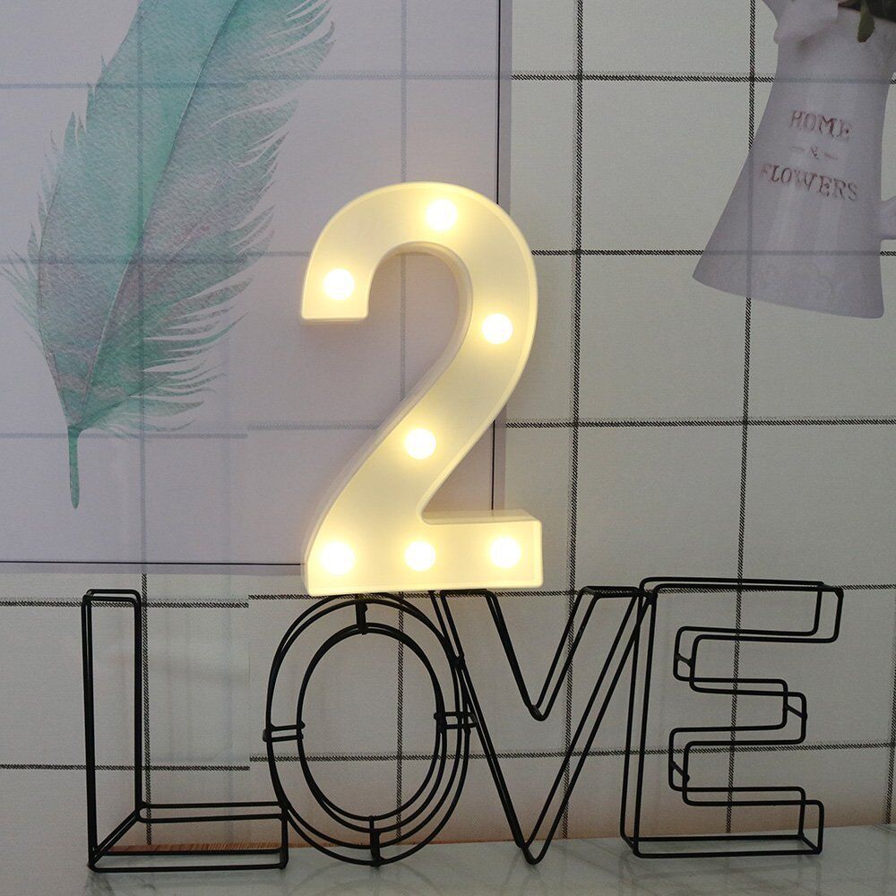 Light Up Letter LED Alphabet PlasticParty Sign Wedding Festival Stand Decoration