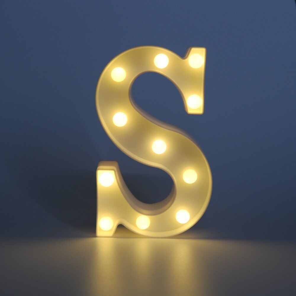 Light Up Letter LED Alphabet PlasticParty Sign Wedding Festival Stand Decoration