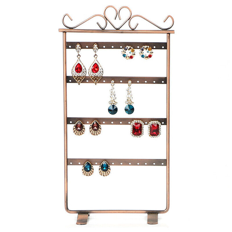 US Earrings Necklace Jewelry Stand Holder Rack Tower Tree Metal Display Shelf