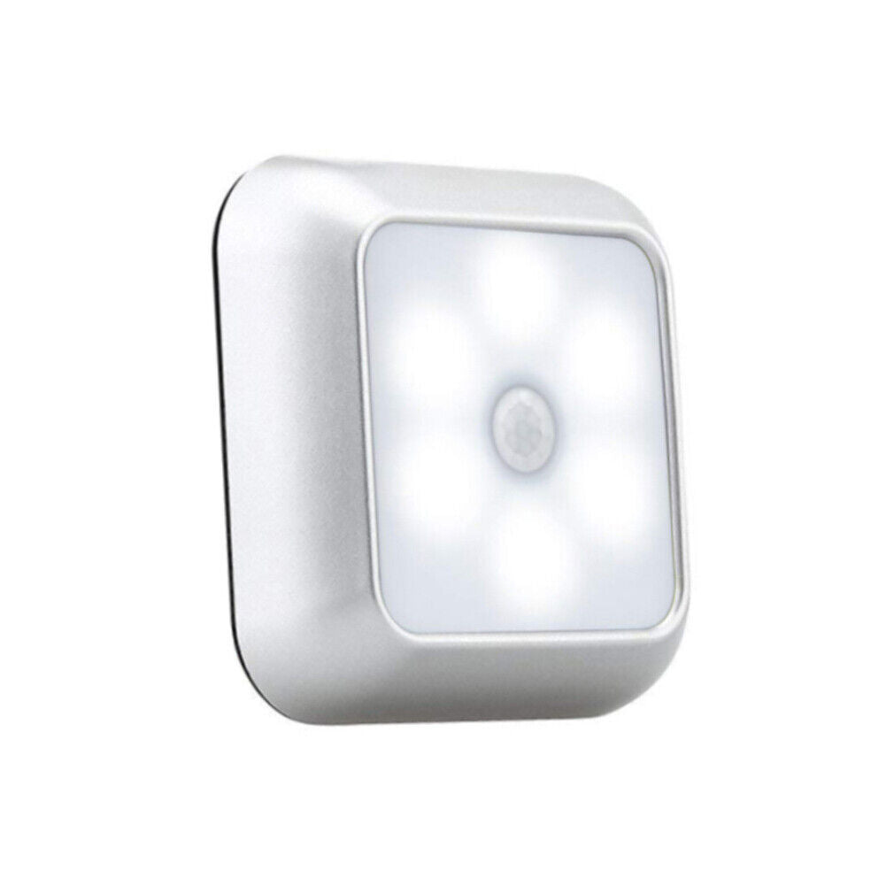 US LED Motion Sensor Wireless Night Light Battery Cabinet Stair Lamp Home