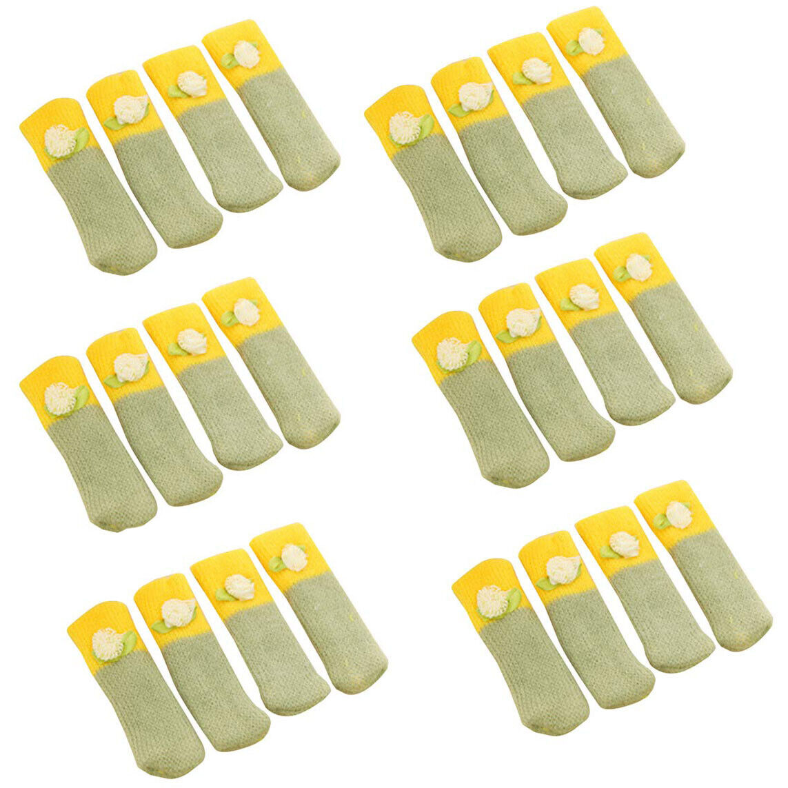 24 Pack Cat Paw Flower Bear Table Chair Foot Doorknob Floor Protector Sleeves US