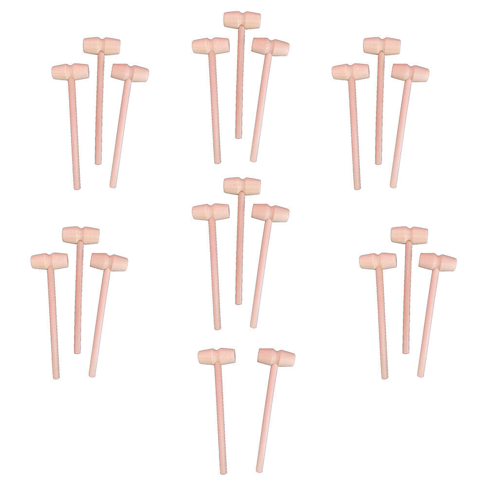 US 20 Pack Mini Wooden Hammer Mallet Pounding Toy Beating Gavel Toys Boys Girls