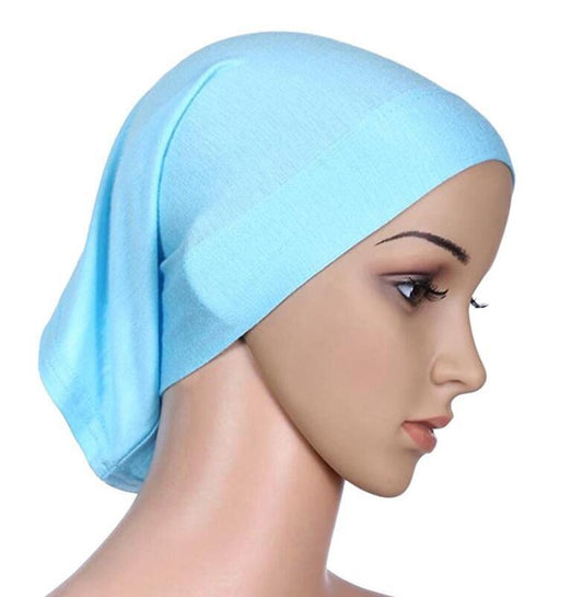 Women Muslim Islamic Solid Cotton Hijab Cap Head Under Scarf Shawl Turban Clever