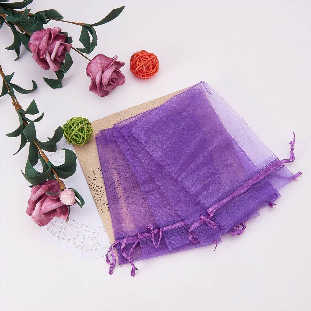 US 50~200 Sheer Coralline Organza Favor Gift Bags Jewelry Pouches Wedding Party