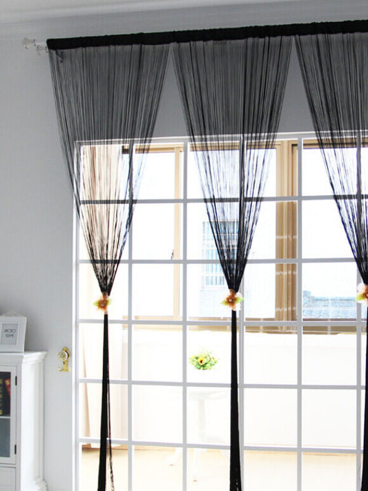 2 Pack Magik Line String Window Curtain Tassel Door Fringe Panel Room Divider