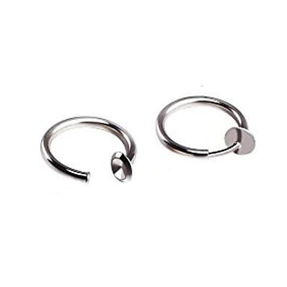 Clip-On Spring Action Non-Piercing Fake Septum Lip Cartilage Nose Tragus Ring