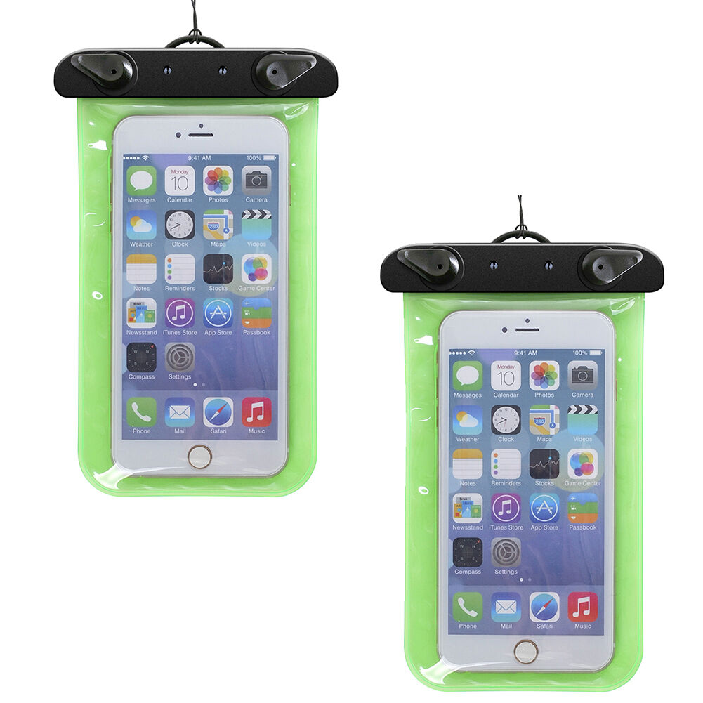 2 Pcs Waterproof Underwater Phone Pouch Bag Pack Case For Cellphone CarKey Watch