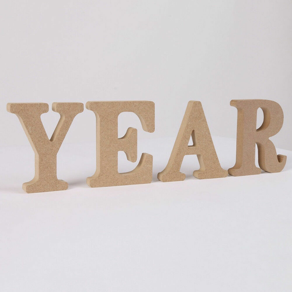 US 3.93'' A-Z Wooden Letters Alphabet Self Standing Wedding Party/Home/Decor Lot
