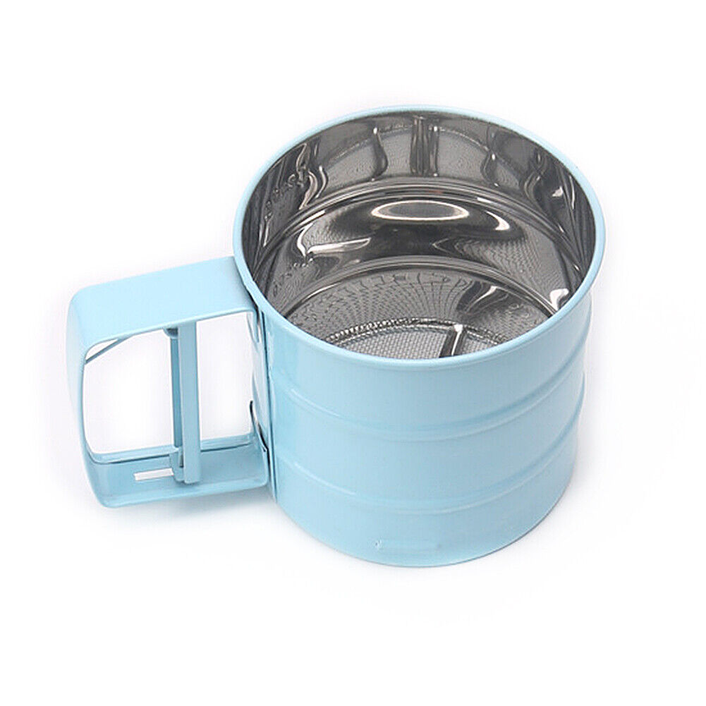 US Stainless Steel Mesh Flour Icing Sugar Sifter Sieve Strainer Cup Baking Tool