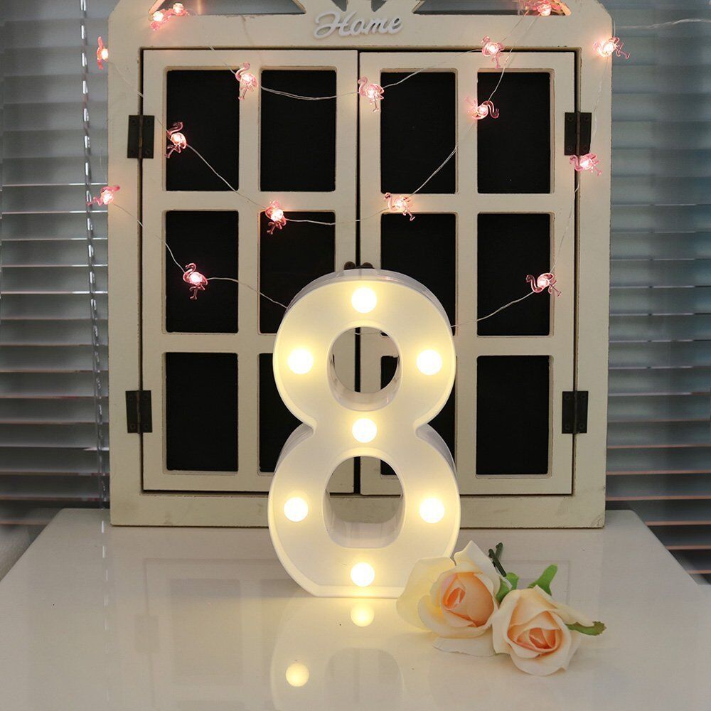 Light Up Letter LED Alphabet PlasticParty Sign Wedding Festival Stand Decoration