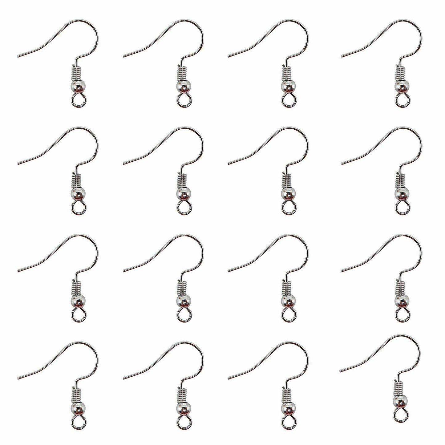 US 100-200 DIY JEWELRY Making Findings Earring Hook Coil Ear Wire French Hook