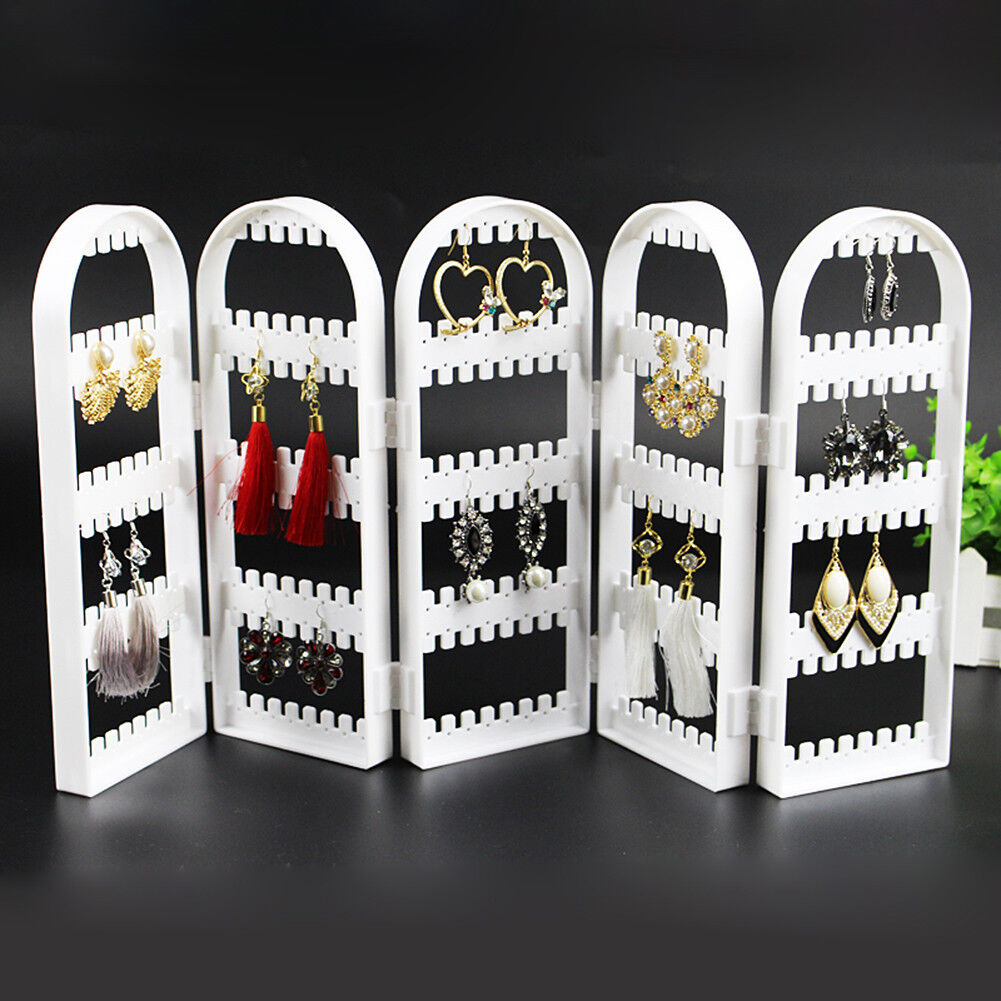 Jewelry Hanger Foldable Acrylic Earring Organizer Necklace Holder Bracelet Displ