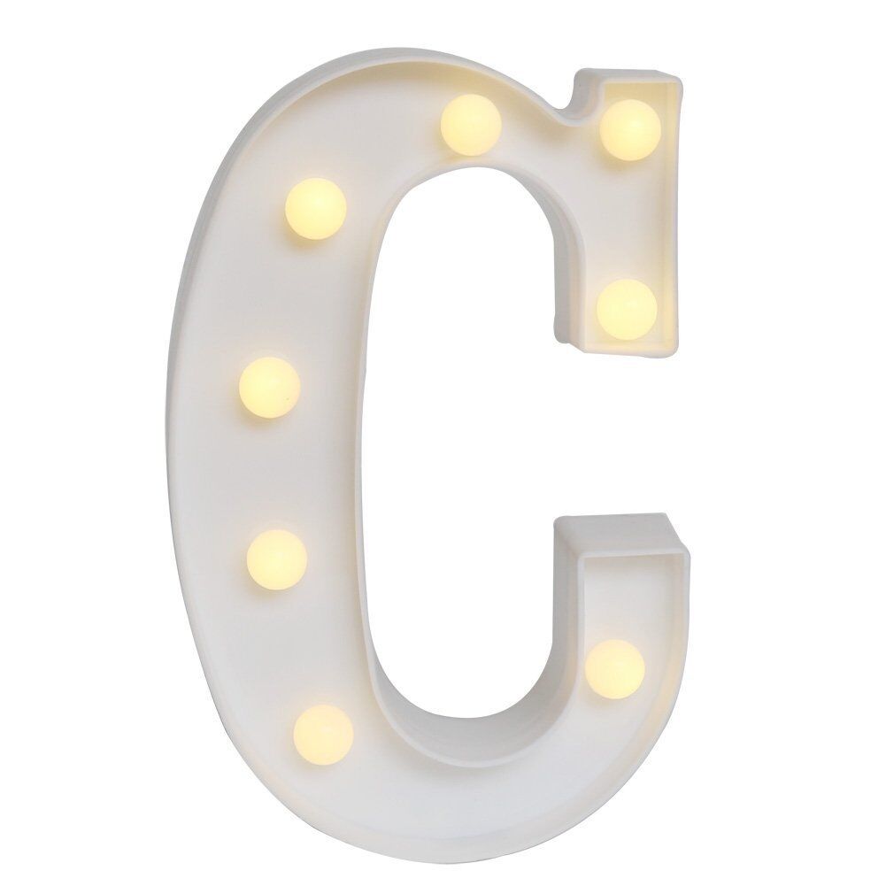 Light Up Letter LED Alphabet PlasticParty Sign Wedding Festival Stand Decoration