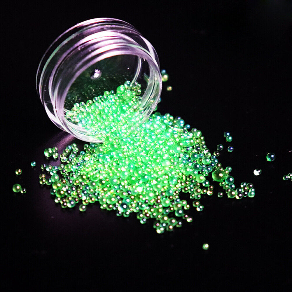 Mini Bubble Beads 3D Nail Art Drop Decoration Manicure 1-3mm Mixed Mermaid Color