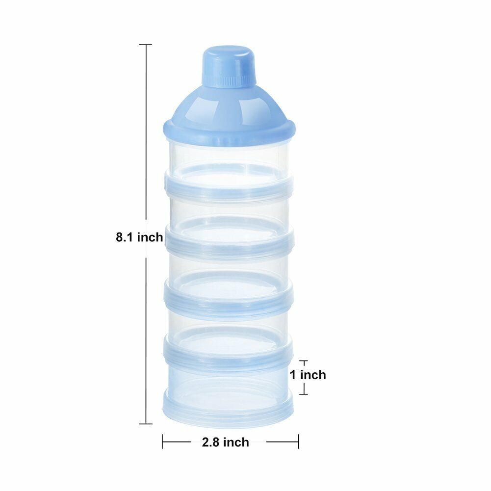 US 3-5 Layers Baby Milk Powder Formula Dispenser Stackable Storage Container Box