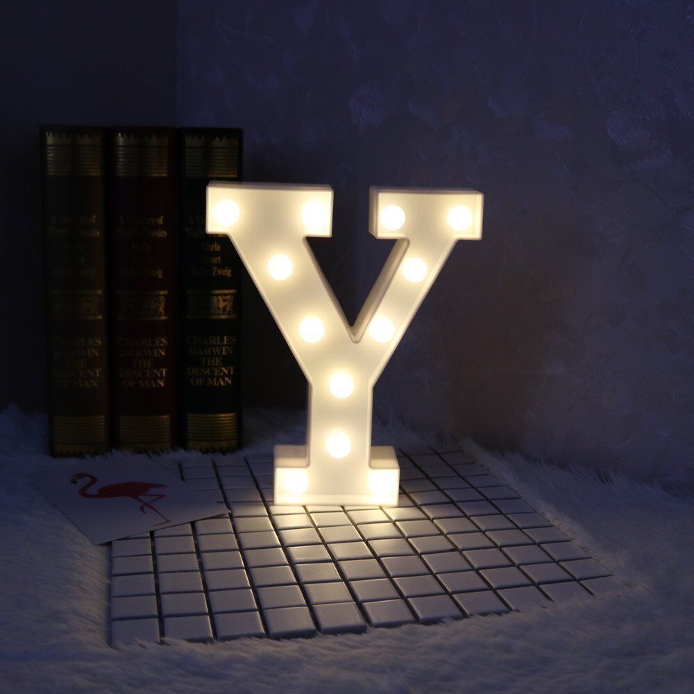 Light Up Letter LED Alphabet PlasticParty Sign Wedding Festival Stand Decoration