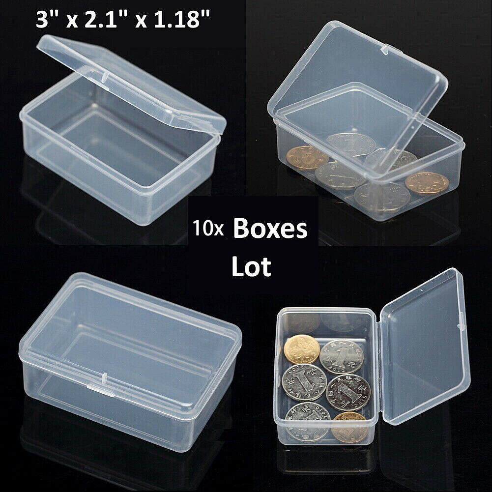 US 10-20 Small Plastic Storage Container Organizer Coins Screws Jewelry Mini Box